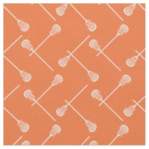 Tela Palos blancos de Lacrosse Naranja