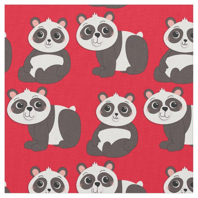 Tela Panda Bears Cute Kids (De cerca)