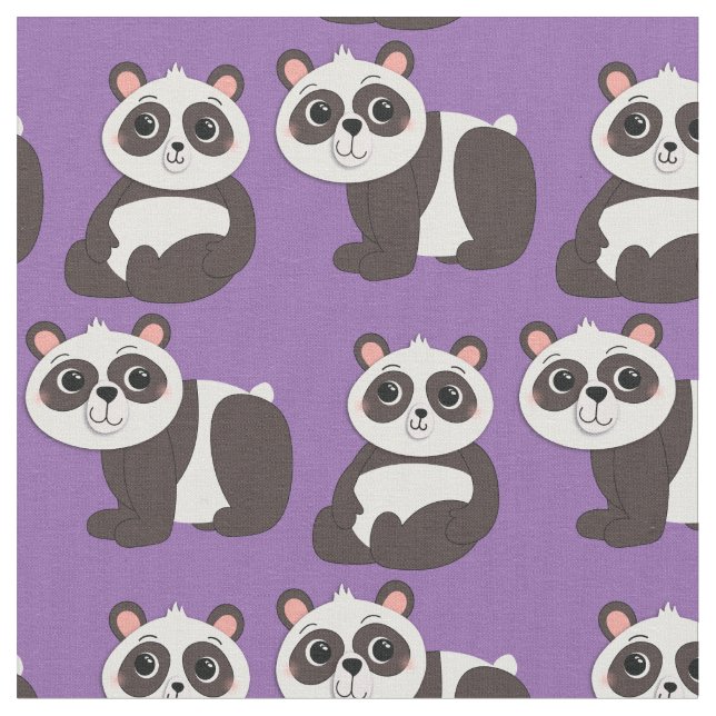 Tela Panda Bears Cute Kids (De cerca)