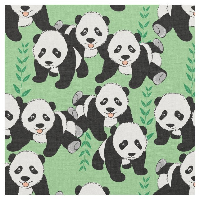 Tela Panda Bears gráfico (De cerca)