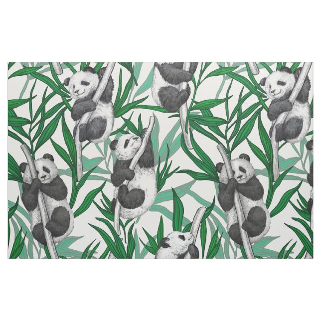 Tela Panda cubs on ("Cuarto gordo" (fat quarter))