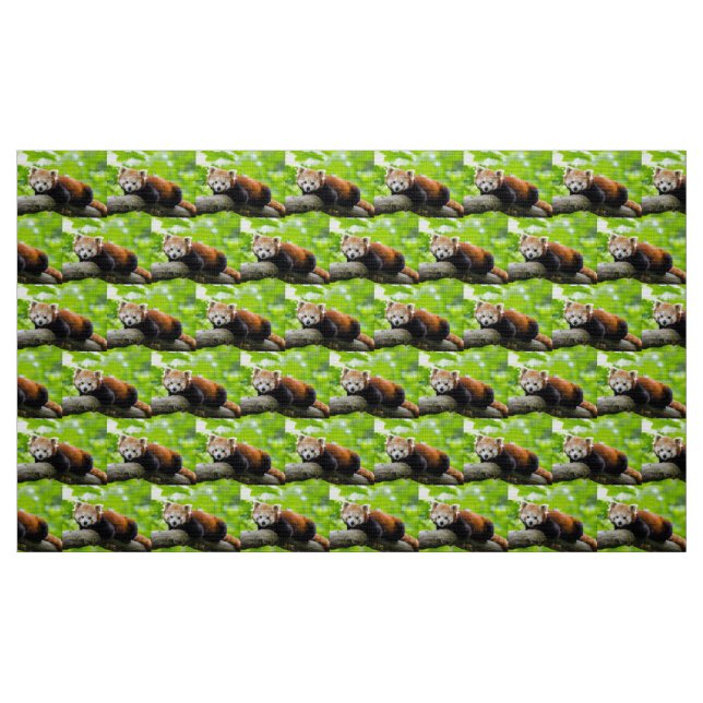 Tela Panda rojo ("Cuarto gordo" (fat quarter))