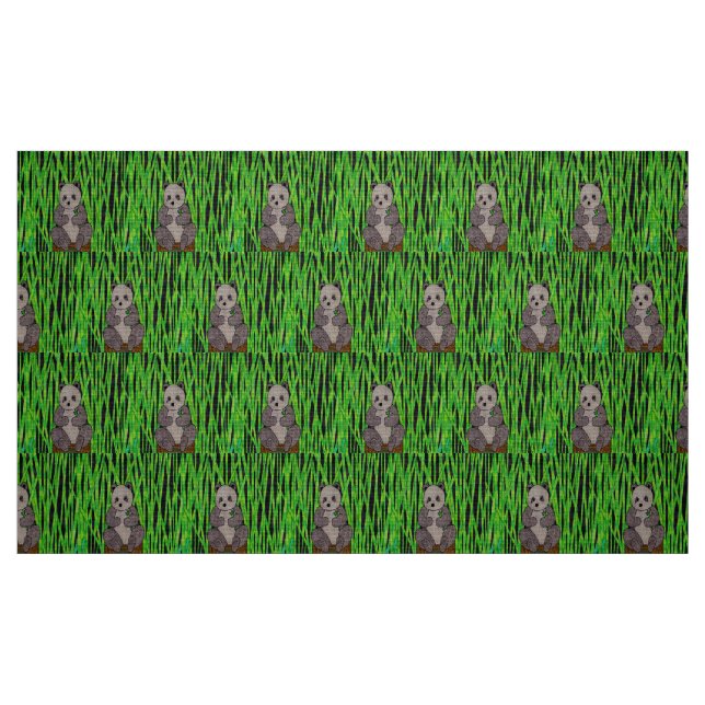 Tela Panda - Tejido de polyester ("Cuarto gordo" (fat quarter))