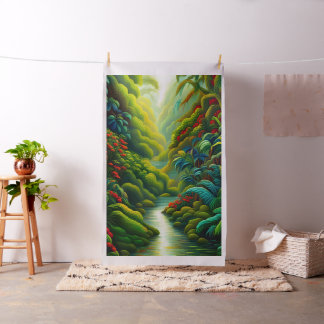 Tela Panel de fresa tropical tropical exuberante para e