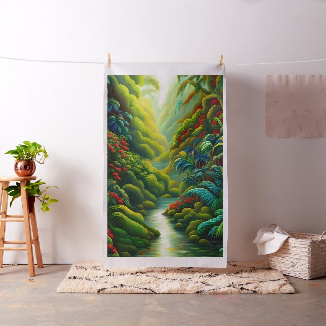 Tela Panel de fresa tropical tropical exuberante para e (In Situ)
