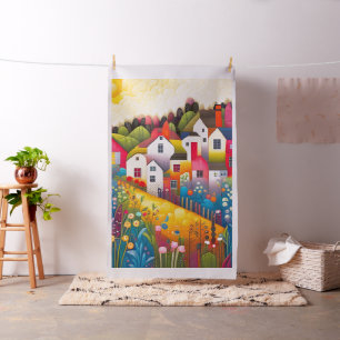 Tela Panel de quilt para barrenadores de aldeas y flore