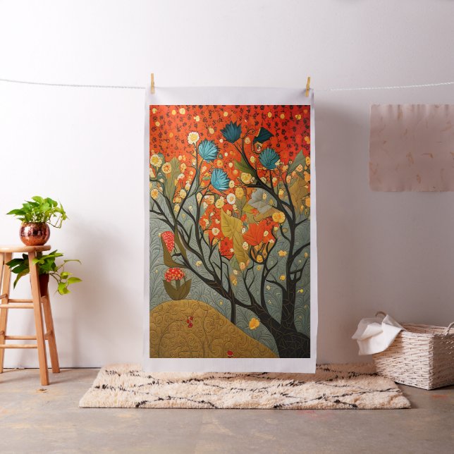 Tela Panel Quilt de Cheater al estilo William Morris (In Situ)