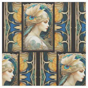 Tela Paneles de colcha de estilo victoriano Art Nuovae 