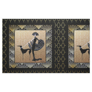 Tela Paneles de cuero Art Deco de 16 pulgadas