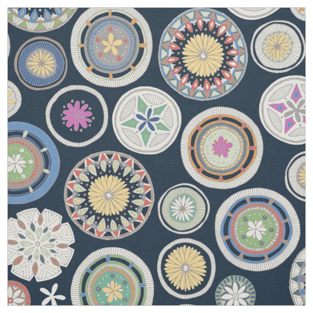 Tela pango mandala indigo (Retal)