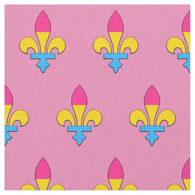 Tela Pansexualidad orgullo fleur-de-lis (De cerca)