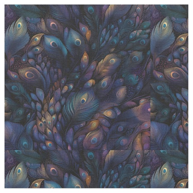 Tela Pañuelas de pavo real (De cerca)