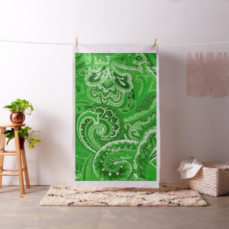 Tela Pañuelo/pañuelo retros verdes de Paisley