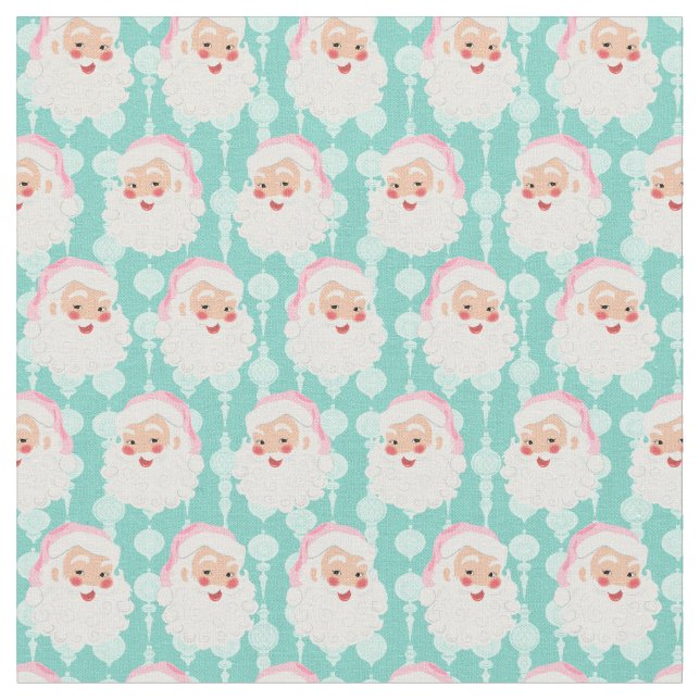 Tela Papá Noel en la Navidad Gorra Rosado (De cerca)