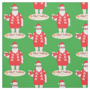 Tela Papá Noel tropical