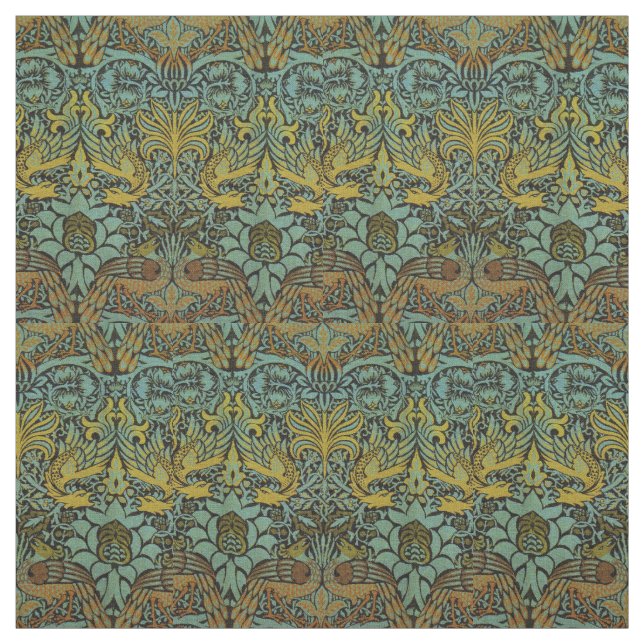Tela Papel de escritorio de William Morris Peacock Drag (Retal)