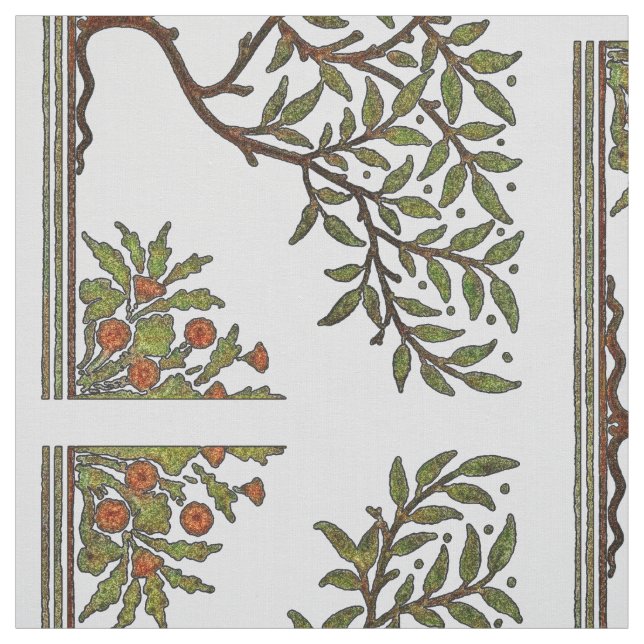 Tela Papel de fondo floral de William Morris Tree Friez (Retal)