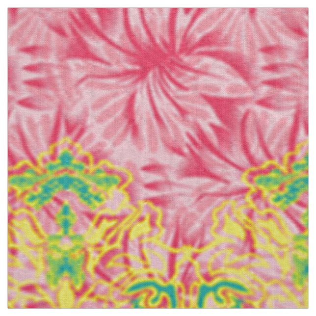 Tela Papel tapiz de mármol rosa. Cuadrícula floral Text (Retal)