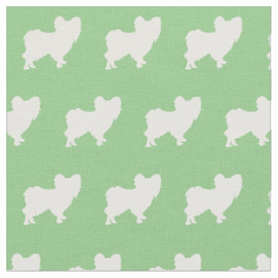 Tela Papillon Dog Silhouette Mascota Sage Green