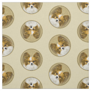 Tela Papillon pintura de limón y arte original del perr