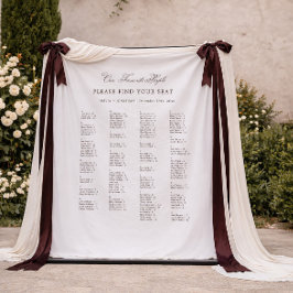 Tela para Gráfico de Asientos de Boda Blanco y Mar