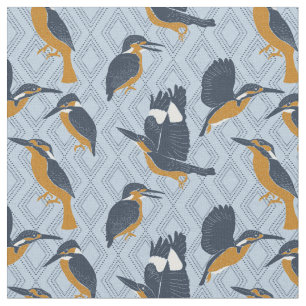 Tela Para los amantes de las aves, simpáticos pescador