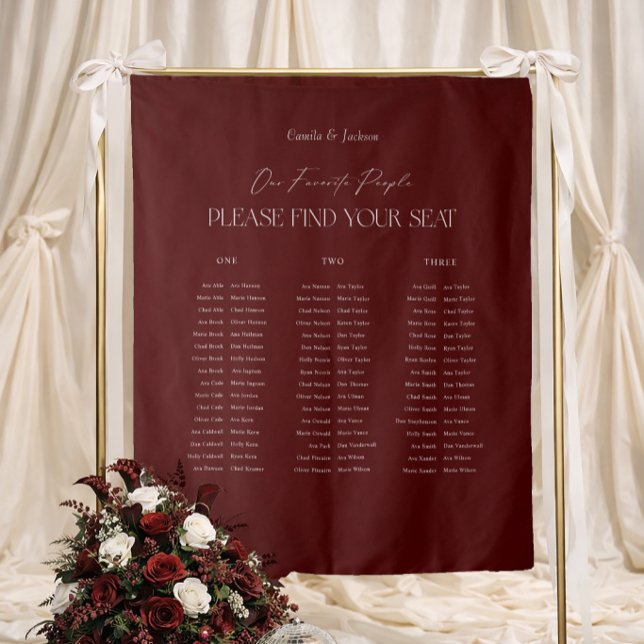 Tela para Plano de Asientos de Boda Burdeos (Subido por el creador)