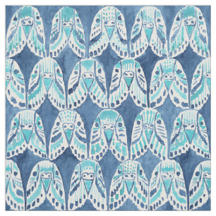 Tela PARAKEET EN el modelo azul de Boho Budgie de la