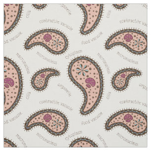 Tela Paramecia Paisley Lindo Microbio Biología Ciencia