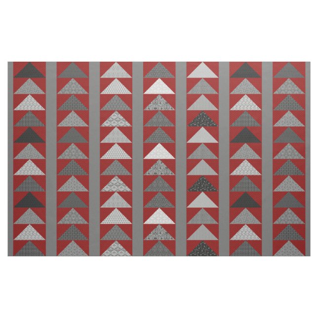Tela Parche rojo "Geese volador" ("Cuarto gordo" (fat quarter))