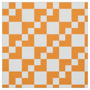 Tela Parchwork Domino: Naranja ligero y blanco