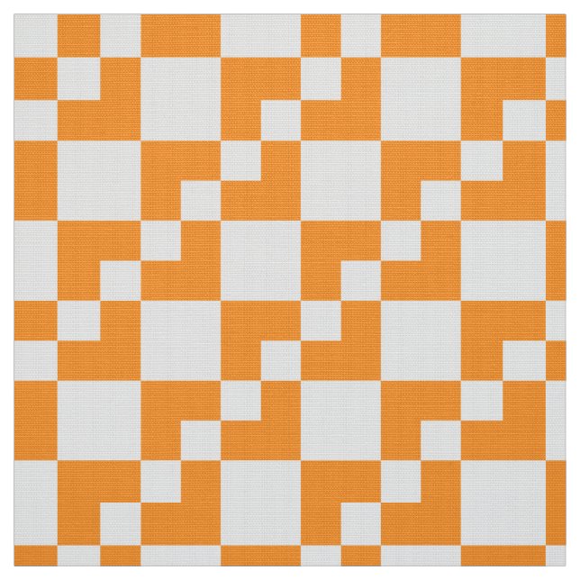Tela Parchwork Domino: Naranja ligero y blanco (Retal)