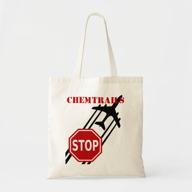 Tela Pare el bolso de Chemtrails (Frente)