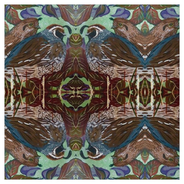 Tela Pareja de Quail Caída (Retal)