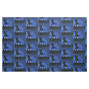 Tela Pareja de Silhouette Azul