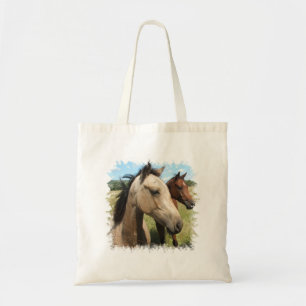 Tela Pares de pequeño bolso de la lona de los caballos