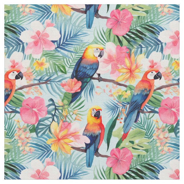 Tela Parrot Palooza (De cerca)