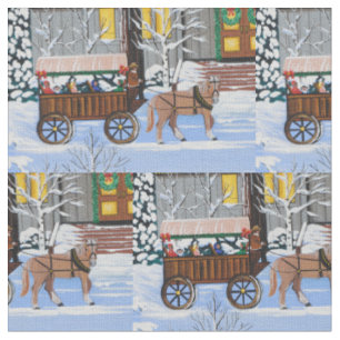Tela Paseo en Carro de Navidad