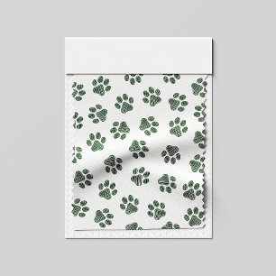 Tela Pasta de perro, garras de perro, patas verdes