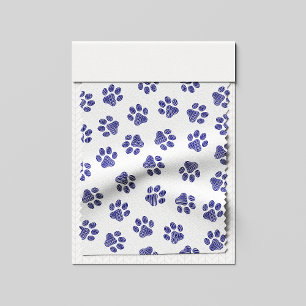 Tela Pasta de perro, patas de perro, patas azules de la