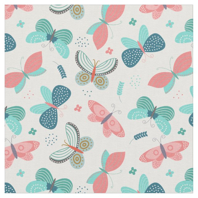 Tela Pastel Butterflies (De cerca)