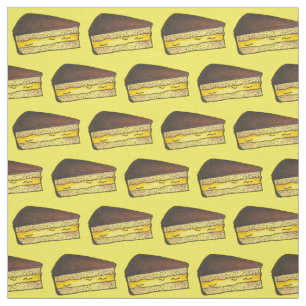 Tela Pastel de chocolate y postre de rebanada de crema 