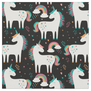 Tela Pastel de Unicornios y Arcos de Lluvia