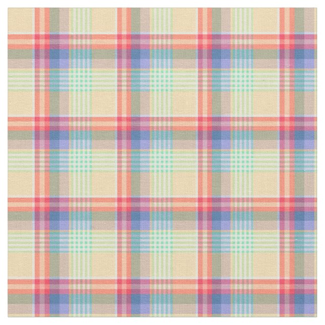 Tela Pastel Girly Plaid (De cerca)