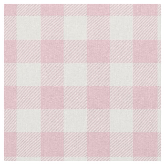 Tela Pastel Pink & White Plaid Gingham (De cerca)