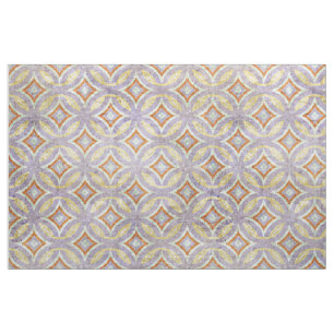 Tela Pastel Violeta Púrpura Naranja Círculos Mosaicos