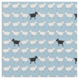 Tela Pastoreo blanco negro divertido de animales