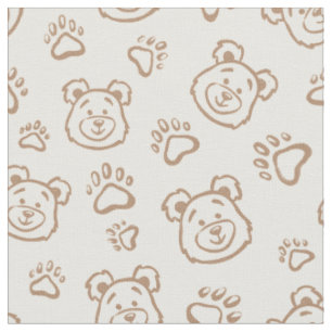 Tela Patas de osito de peluche Boho niño bebé Neutro Be