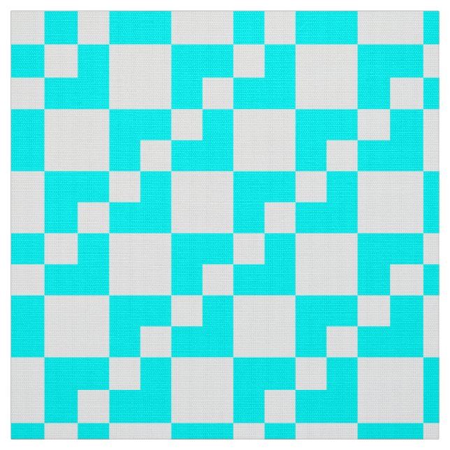 Tela Patchwork Domino: cian y blanco (Retal)