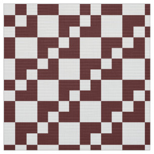Tela Patchwork Domino - Marrón oscuro y blanco